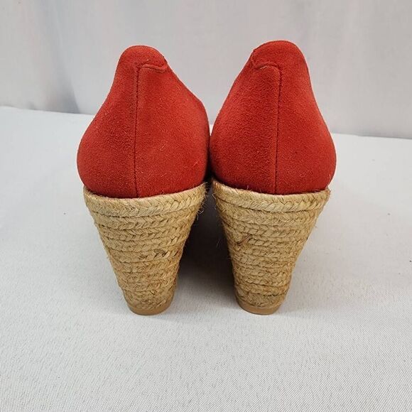 Eric Michael TEVA Size EU 40 US 9.5 Women's Red Suede Espadrilles Wedge Heels Sa - Picture 4 of 11